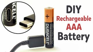 How to Make a Rechargeable 15V AAA Battery with USBC Port  DIY Rechargeable 15v Battery at home [upl. by Kovacs]