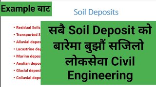 Soil Deposits in Nepali  Residual Soil  Transported Soil  Alluvial soil  Lacustrine  Marine [upl. by Gomer]