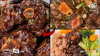 HOW TO MAKE JAMAICAN OXTAIL AND BEANS Recipe [upl. by Adelind]