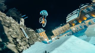 Crazy Ski Freestyle Course on a Mountainbike [upl. by Eillak122]