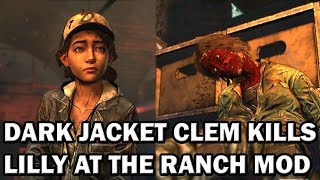 Walking Dead Finale  Dark Jacket Clem kills Lilly at the Ranch Model Swap [upl. by Memory193]