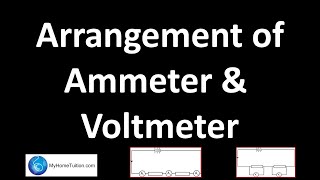 Arrangement of Ammeter and Voltmeter in a Circuit  Electricity  Physics [upl. by Daile]