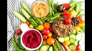 Homemade Crudités Platter with Three Dips [upl. by Ellennad640]