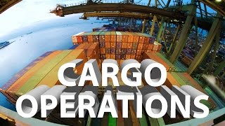 How are Containers Loaded  Cargo Operations on Container Ship [upl. by Ahtiekahs780]