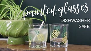 DIY Dishwasher Safe Painted Glasses  Perfect for Drinks on the Patio [upl. by Essirehs415]