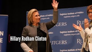 Hillary Clinton Speaks at Rutgers [upl. by Eerolam574]