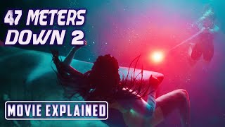 47 Meters Down Uncaged 2019 Movie Explained in Hindi Urdu  Shark Survival Movie [upl. by Aholah]