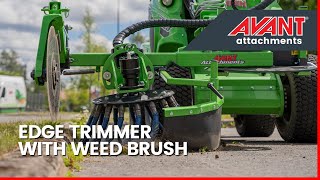 Avant  Avant attachments Edge trimmer with weed brush [upl. by Kirsten]