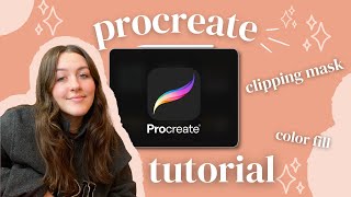 Clipping Mask Color Fill ✨Beginner Procreate Tutorial✨ [upl. by Jola]