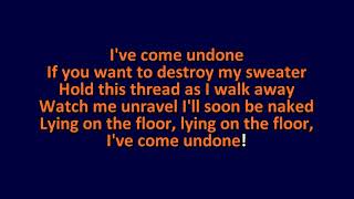 Weezer  Undone The Sweater Song  Karaoke Instrumental Lyrics  ObsKure [upl. by Lleuqar]