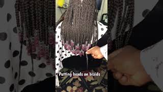 PUTTING BEADS ON BRAIDS [upl. by Martinez]