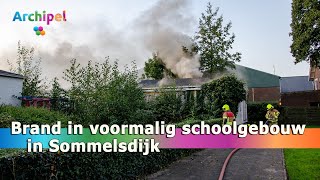 Brand in voormalig schoolgebouw in Sommelsdijk [upl. by Pacheco]