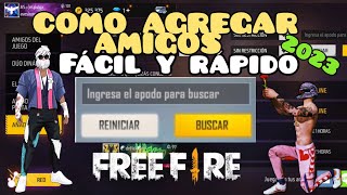 ¿COMO AGREGAR A UN AMIGO CON ID EN FREE FIRE  EN LA NUEVA ACTUALIZACIÓN 2023 AÑADIR o INVITAR [upl. by Doubler75]