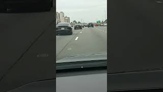 TESLA PLAID FLYING ON HIGHWAY plaidteslaelectriceveryonepeacecarshortsfypautomobile [upl. by Lokcin]