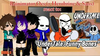 Rainimator Ocs  Herobrine amp Sans react to quotUndertaleFunny Bonesquot REQ [upl. by Etteve]