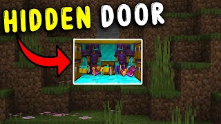 Easy HIDDEN DOOR In Minecraft Bedrock 121 [upl. by Sitoiyanap388]