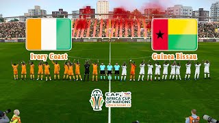 🔴COTE DIVOIRE vs GUINEA BISSAU LIVE ⚽ AFRICA CUP of NATIONS 2023 GROUP STAGE Gameplay CAN 23 PES [upl. by Starks574]