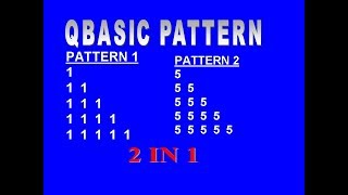 QBasic Program Pattern Printing 1 11 111 1111 11111 QBasic Tutorials in Hindi [upl. by Nhguaval]