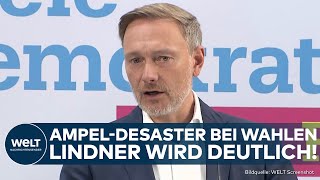 LANDTAGSWAHLEN Desaster in Thüringen und Sachsen FDPChef Christian Lindner äußert sich zur Ampel [upl. by Noerb]