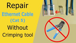 FIX CAD CABLE WITHOUT CRIMPER  REPAIR ETHERNET CABLE WITHOUT CRIMPER  TECH DELTA PRO [upl. by Hy165]