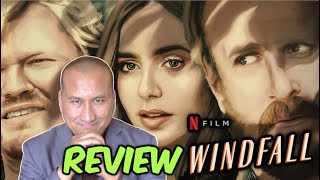 Movie Review Netflix WINDFALL Starring Jason Segel Lily Collins amp Jesse Plemons [upl. by Arhas192]