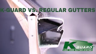 KGuard Gutters vs Regular Open Gutter Systems [upl. by Naawaj793]