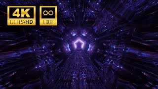 VJ LOOP 02 Polygonal Tunnel Neon 4k [upl. by Netnerb96]