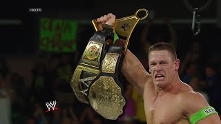 John Cena wins the vacant WWE Championship Money in the Bank 2014 [upl. by Earissed]