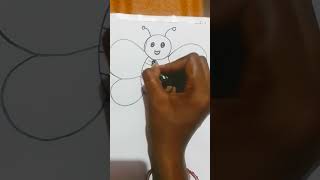 Honey bee  drawing of honey bee  forkids  drawing video [upl. by Giffie]