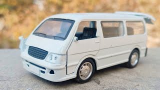 Miniature Realistic High Detailed Toyota Hiace 132 Scale Model Van [upl. by Nyladnor]