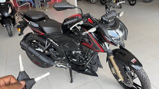 New TVS Apache RTR 200 4V Black Bs7 2024 Model Detailed Review with On Road Price Mileage New [upl. by Tiff806]