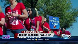 Teachers hold walk in to fight for higher pay [upl. by Schultz]