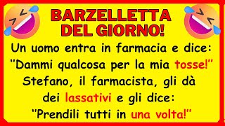 🤣 MIGLIORE BARZELLETTA DEL GIORNO Il farmacista dà alluomo dei lassativi per la tosse [upl. by Introk]