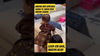 Ameena senang adek bisa berdiri sendiri ameena bayilucu [upl. by Eurydice]