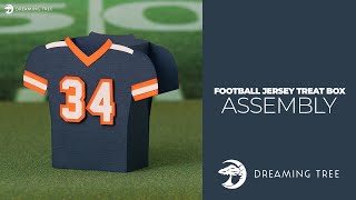 SVG File  Football Jersey Treat Box  Assembly Tutorial [upl. by Wescott132]