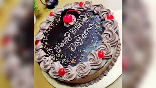 Chocolate Birthday Cake Recipe amp Decoration  5 Eggs Chocolate Cake without Oven [upl. by Erdreid]