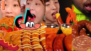 Mukbang Sausage Mukbang Challenge Juicy Crunchy Sausage go viral fypシ゚viralyoutubevideohome [upl. by Eatnahs]