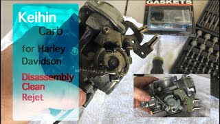 Keihin Carb Rebuild and Rejet for Harley Davidson Evo and Twincam Bikes [upl. by Genesia]