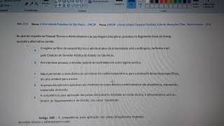 Questão 14 REGIMENTO GERAL DA UNESP [upl. by Nora]