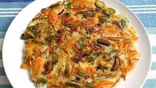 Vegetable Pancake Yachaejeon 야채전 [upl. by Narf829]