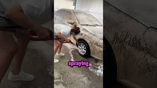 Worlds Dirtiest Car gets Cleaned 😱❤️ shorts [upl. by Nuahsor265]