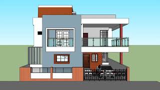 40 X 60 East facing 5BHK Duplex House As per vastu  Exterior view [upl. by Eadahs749]