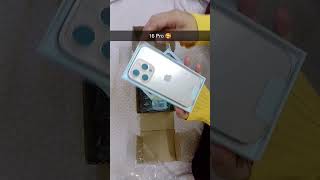 i fon 16 pro unboxing ✨ 16pro apple ifon trending viralvideo youtubeshorts [upl. by Neehcas]