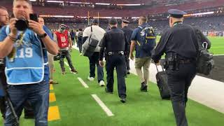 Michigan football arrives at NRG Stadium for 2024 National Championship against Washington [upl. by Ahsercel17]