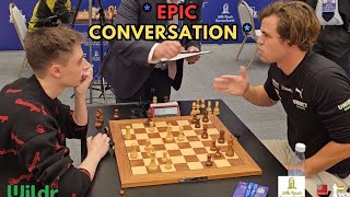 The epic conversations between Dubov and Magnus Carlsen before and after the game [upl. by Castillo994]