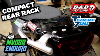 Tenere 700 BampB Off Road Engineering Rear Compact Tail Rack Install [upl. by Celestia]