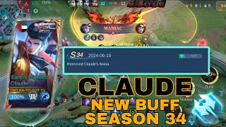 Claude New Buff Season 34  Removed Claudes Mana [upl. by Hegarty]