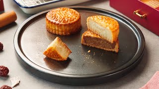 How to Make Mooncake  StepbyStep Recipe Tutorial for Bird Nest Mooncakes [upl. by Petula]