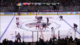 Cam Atkinson goal 21 Jan 2013 Detroit Redwings vs Columbus Blue Jackets NHL Hockey [upl. by Loveridge]