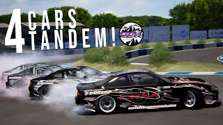 TANDEM Drifting w 350hp Nissan 180SX at Mobara  Assetto Corsa VR Gameplay [upl. by Neelyad]